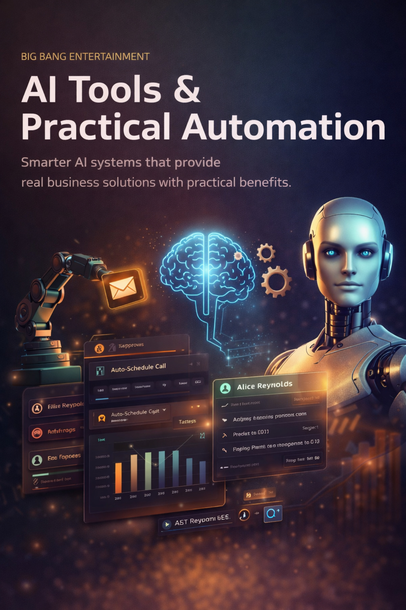 AI Tools & Practical Automation positioning visual